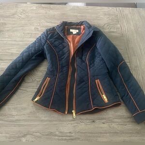 Zara Navy Blue Quilted Jacket XS